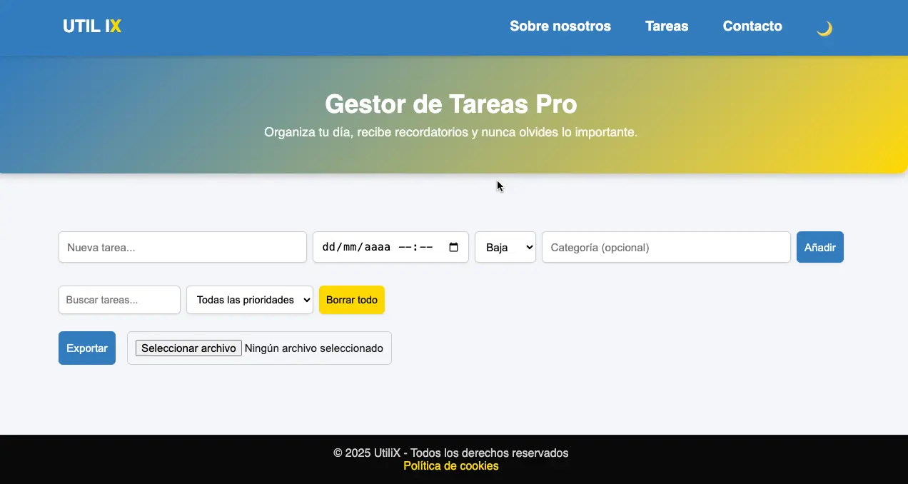 Gestor de Tareas Pro